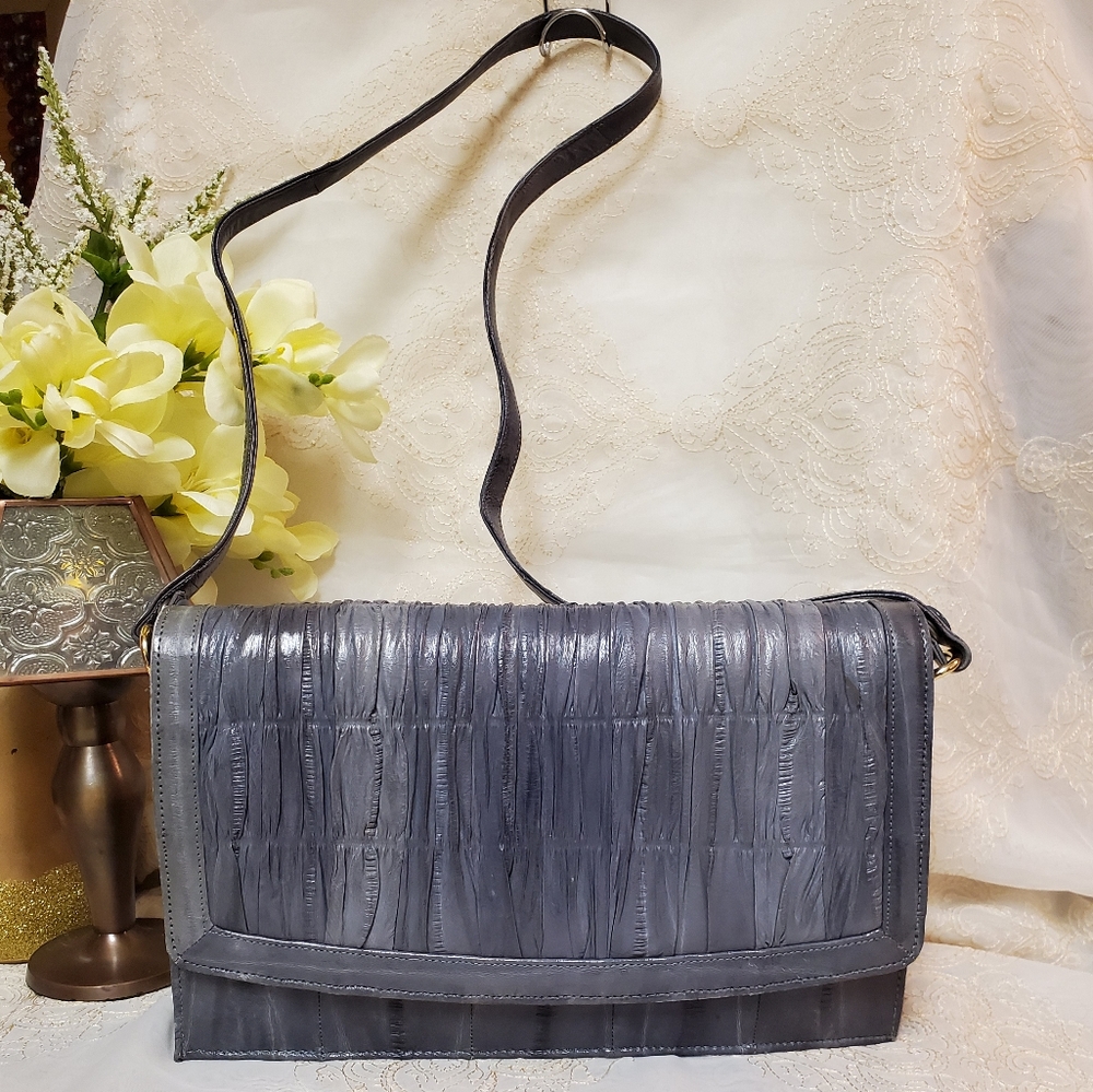 {Vintage} Eel Skin Shoulder Bag/Clutch